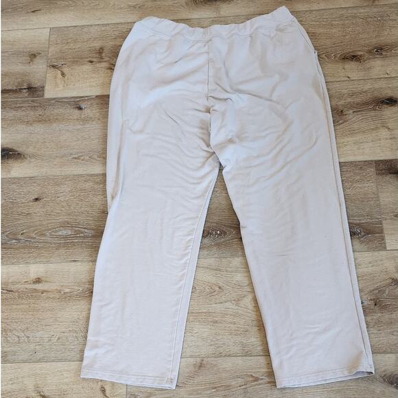 Emily Daniels Pull On Straight leg Tan Pants Women's Large - Picture 3 of 10